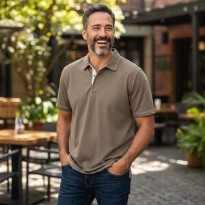 Men's Brown Polo Shirt by Age of Wisdom Size XL